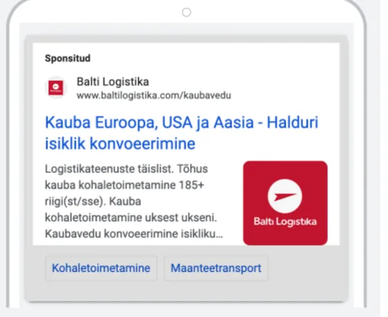 Meklēšanas sludinājums igauņu valodā